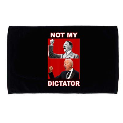 PedoHitler Not My Dictator Funny Anti Joe Biden Microfiber Hand Towel