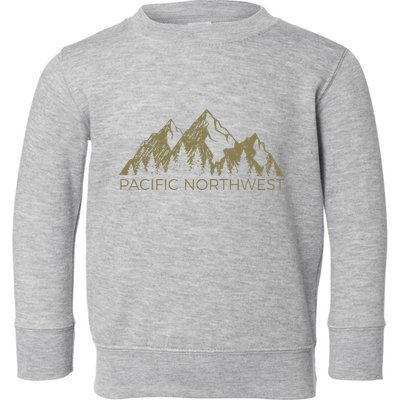 Pacific Northwest Mountain Pnw Pacific Northwest Toddler Sweatshirt