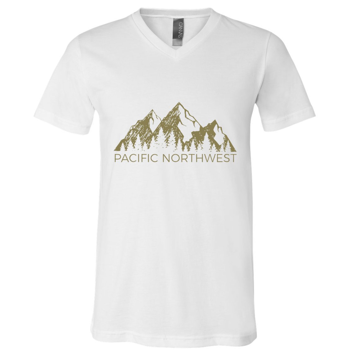 Pacific Northwest Mountain Pnw Pacific Northwest V-Neck T-Shirt