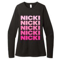 Personalized Name Nicki I Love Nicki Womens CVC Long Sleeve Shirt