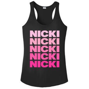 Personalized Name Nicki I Love Nicki Ladies PosiCharge Competitor Racerback Tank