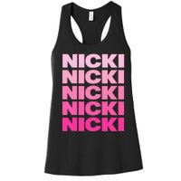 Personalized Name Nicki I Love Nicki Women's Racerback Tank