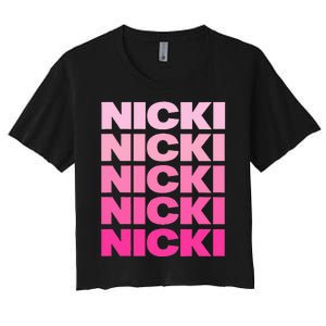 Personalized Name Nicki I Love Nicki Women's Crop Top Tee