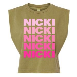 Personalized Name Nicki I Love Nicki Garment-Dyed Women's Muscle Tee