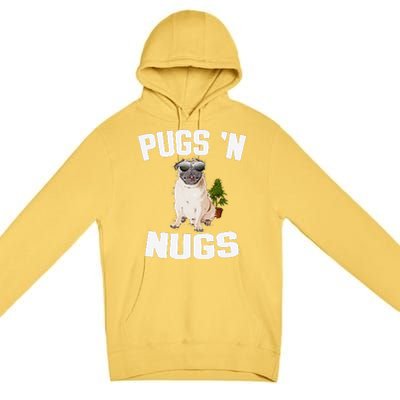 Pugs ´N Nugs Cannabis Pot Weed Smoking Smoke Hash Premium Pullover Hoodie