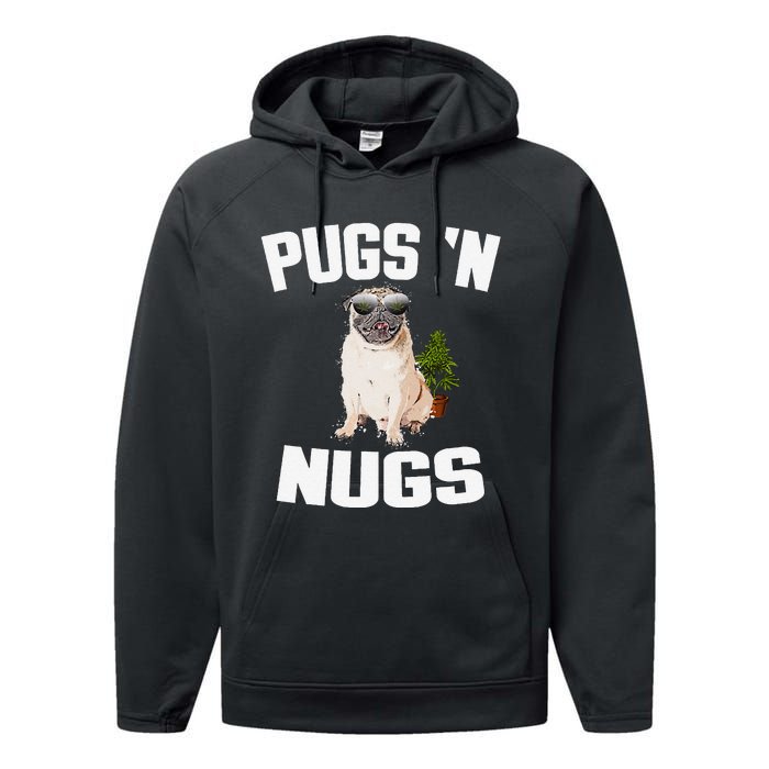 Pugs ´N Nugs Cannabis Pot Weed Smoking Smoke Hash Performance Fleece Hoodie