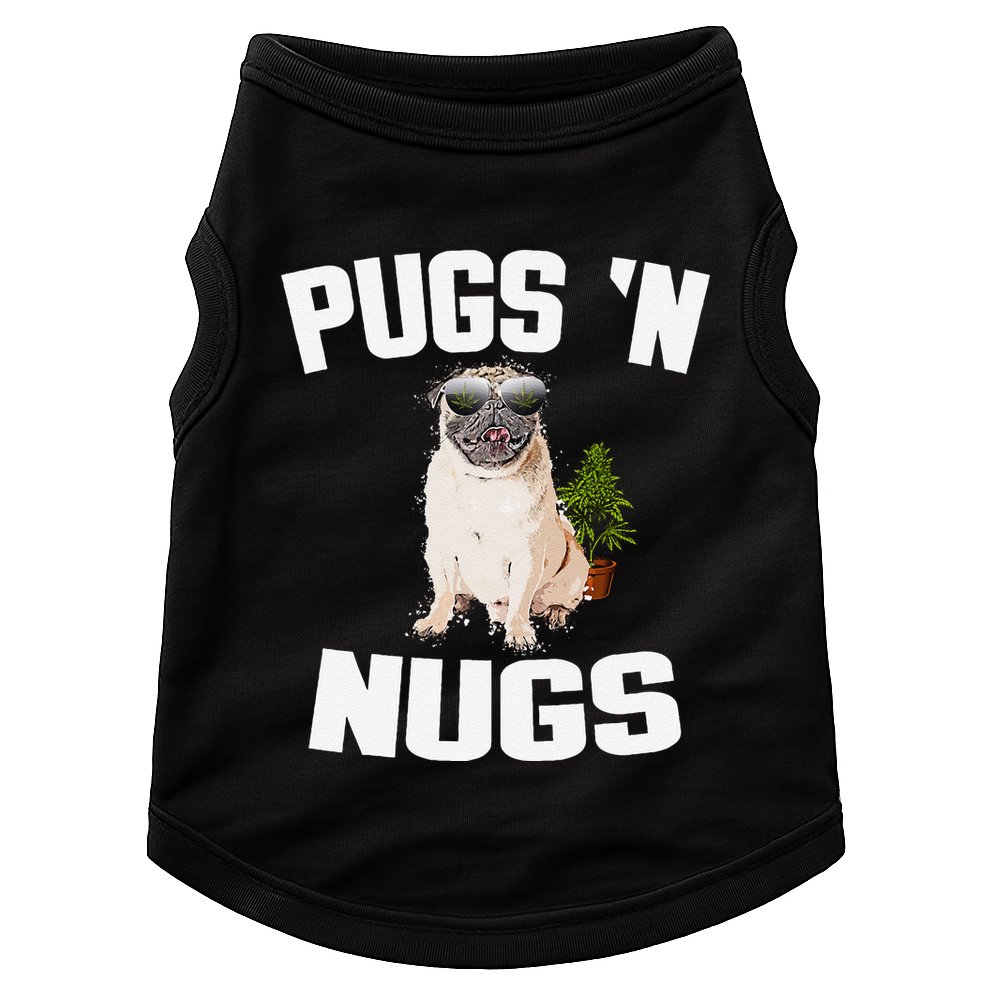 Pugs ´N Nugs Cannabis Pot Weed Smoking Smoke Hash Doggie Tank