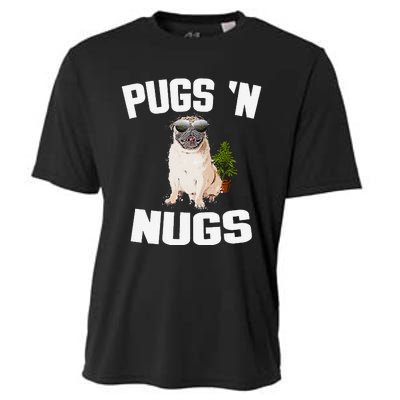 Pugs ´N Nugs Cannabis Pot Weed Smoking Smoke Hash Cooling Performance Crew T-Shirt