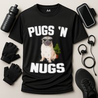 Pugs ´N Nugs Cannabis Pot Weed Smoking Smoke Hash Cooling Performance Crew T-Shirt
