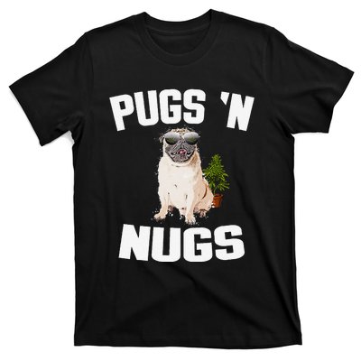 Pugs ´N Nugs Cannabis Pot Weed Smoking Smoke Hash T-Shirt