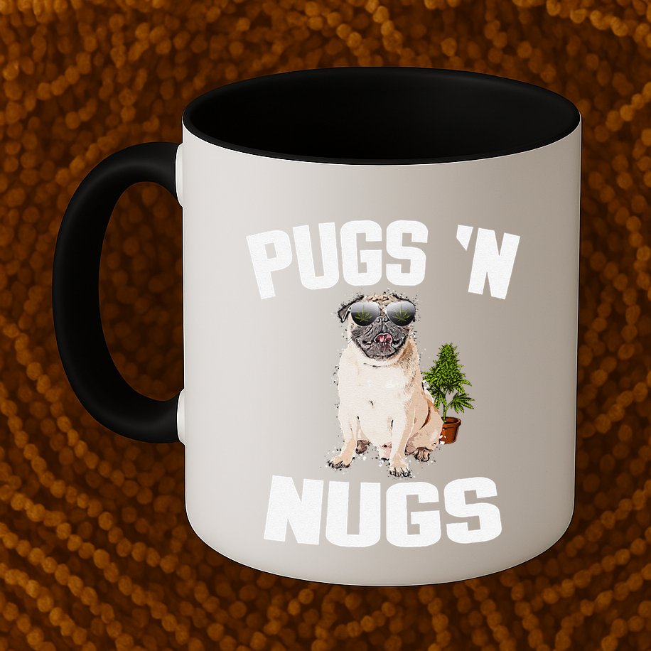 Pugs ´N Nugs Cannabis Pot Weed Smoking Smoke Hash Mug