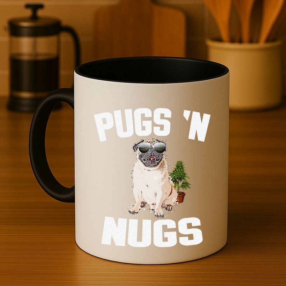Pugs ´N Nugs Cannabis Pot Weed Smoking Smoke Hash Mug