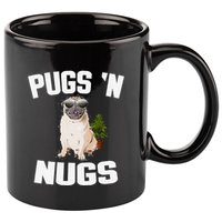Pugs ´N Nugs Cannabis Pot Weed Smoking Smoke Hash 11oz C Handle Ceramic Mug