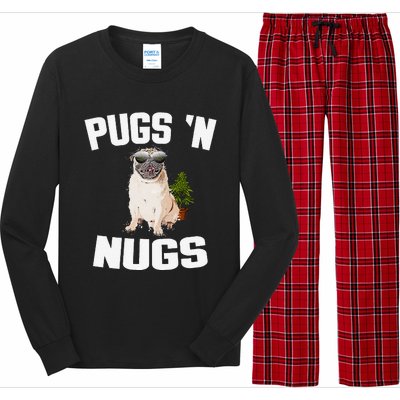 Pugs ´N Nugs Cannabis Pot Weed Smoking Smoke Hash Long Sleeve Pajama Set