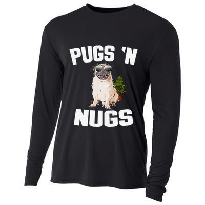 Pugs ´N Nugs Cannabis Pot Weed Smoking Smoke Hash Cooling Performance Long Sleeve Crew