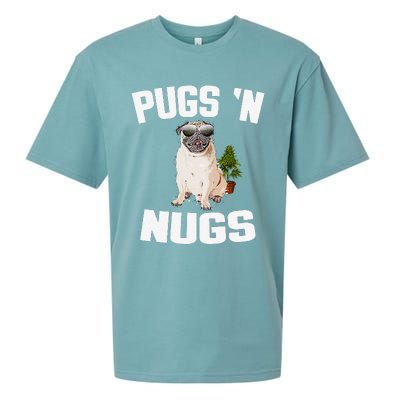 Pugs ´N Nugs Cannabis Pot Weed Smoking Smoke Hash Sueded Cloud Jersey T-Shirt