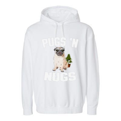 Pugs ´N Nugs Cannabis Pot Weed Smoking Smoke Hash Garment-Dyed Fleece Hoodie