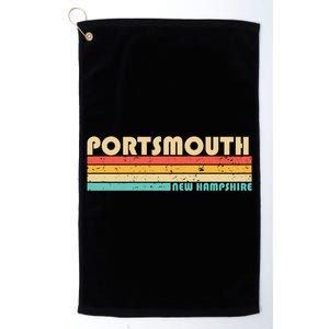 Portsmouth Nh New Hampshire Funny City Home Roots Retro 80s Meaningful Gift Platinum Collection Golf Towel