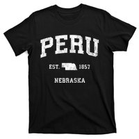 Peru Nebraska Ne Vintage Athletic T-Shirt