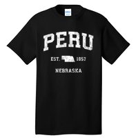 Peru Nebraska Ne Vintage Athletic Tall T-Shirt