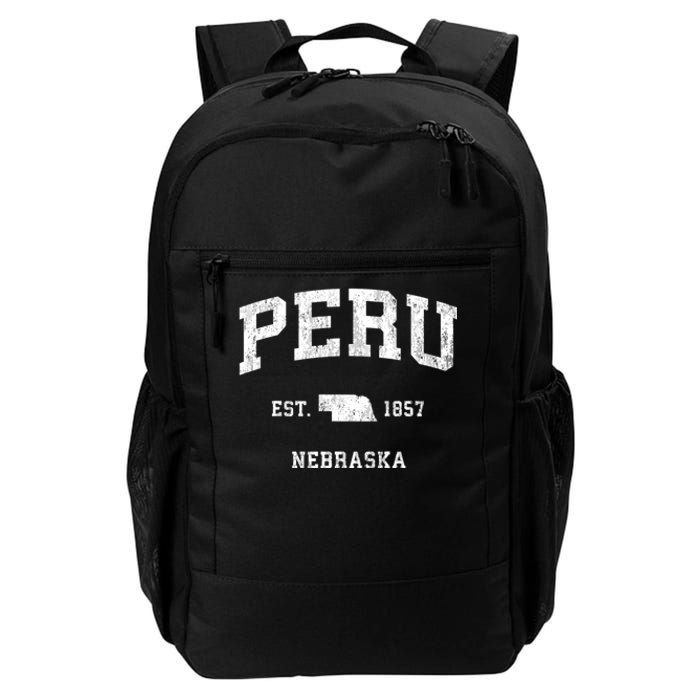 Peru Nebraska Ne Vintage Athletic Daily Commute Backpack