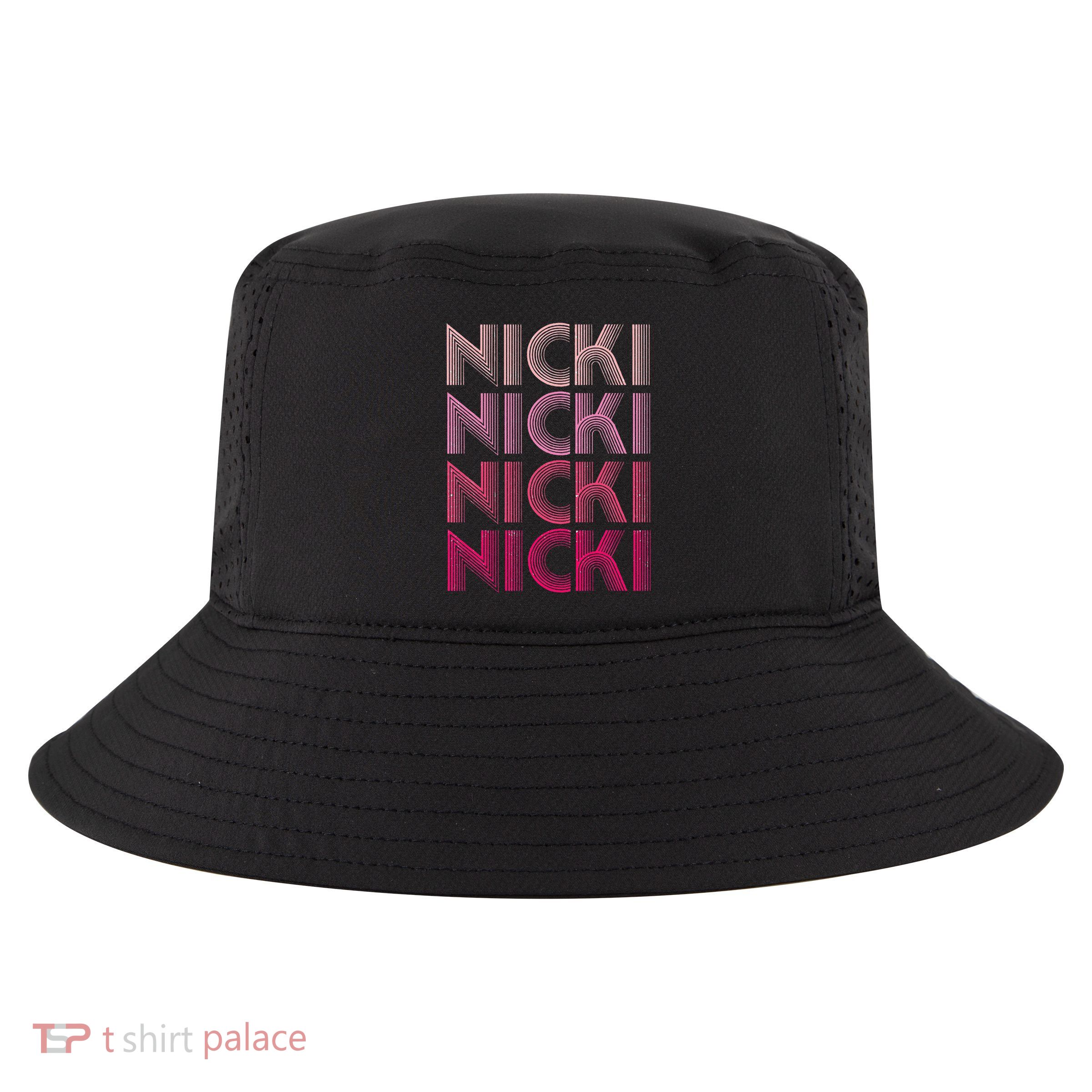Personalized Name Nicki I Love Nicki Retro Cool Comfort Performance Bucket Hat