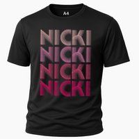 Personalized Name Nicki I Love Nicki Retro Performance Shirt