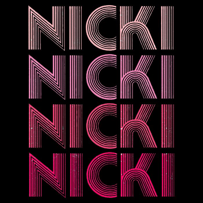 Personalized Name Nicki I Love Nicki Retro Performance Shirt