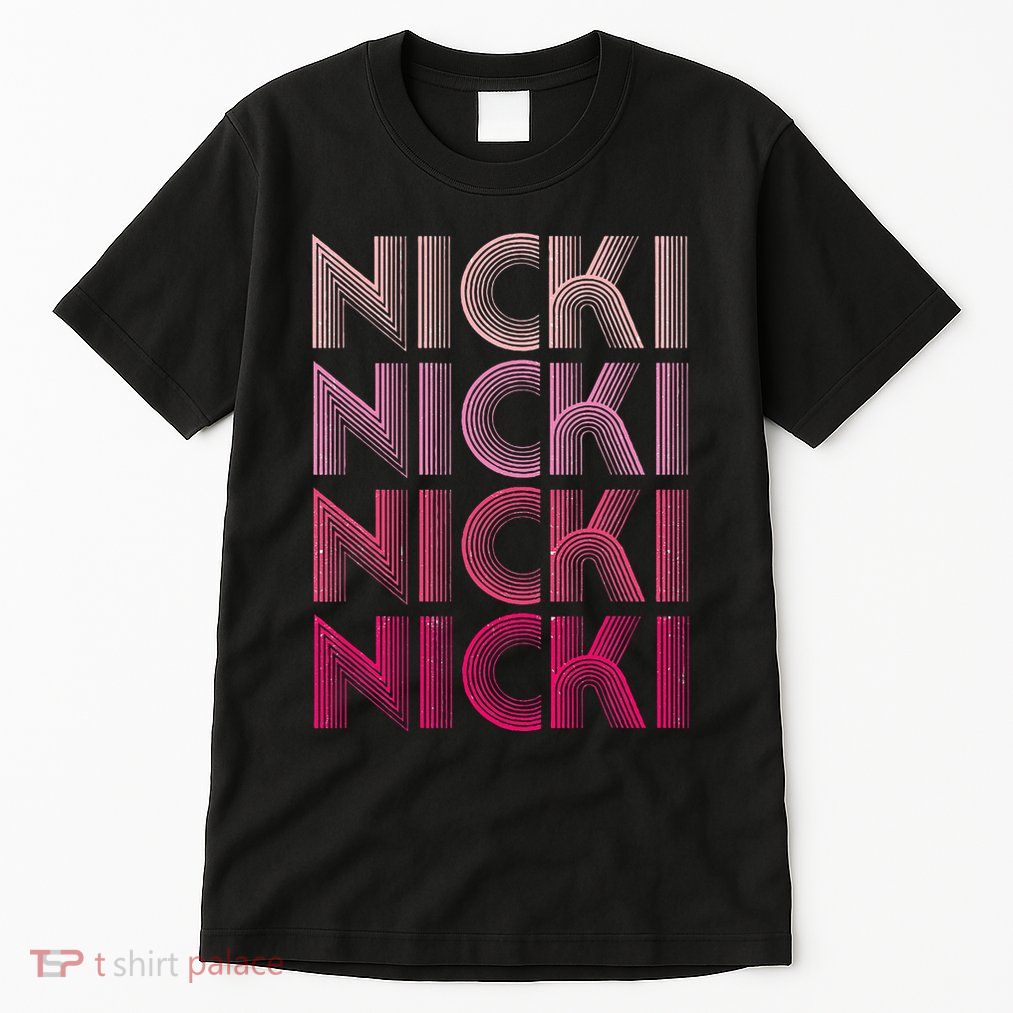 Personalized Name Nicki I Love Nicki Retro Tall T-Shirt