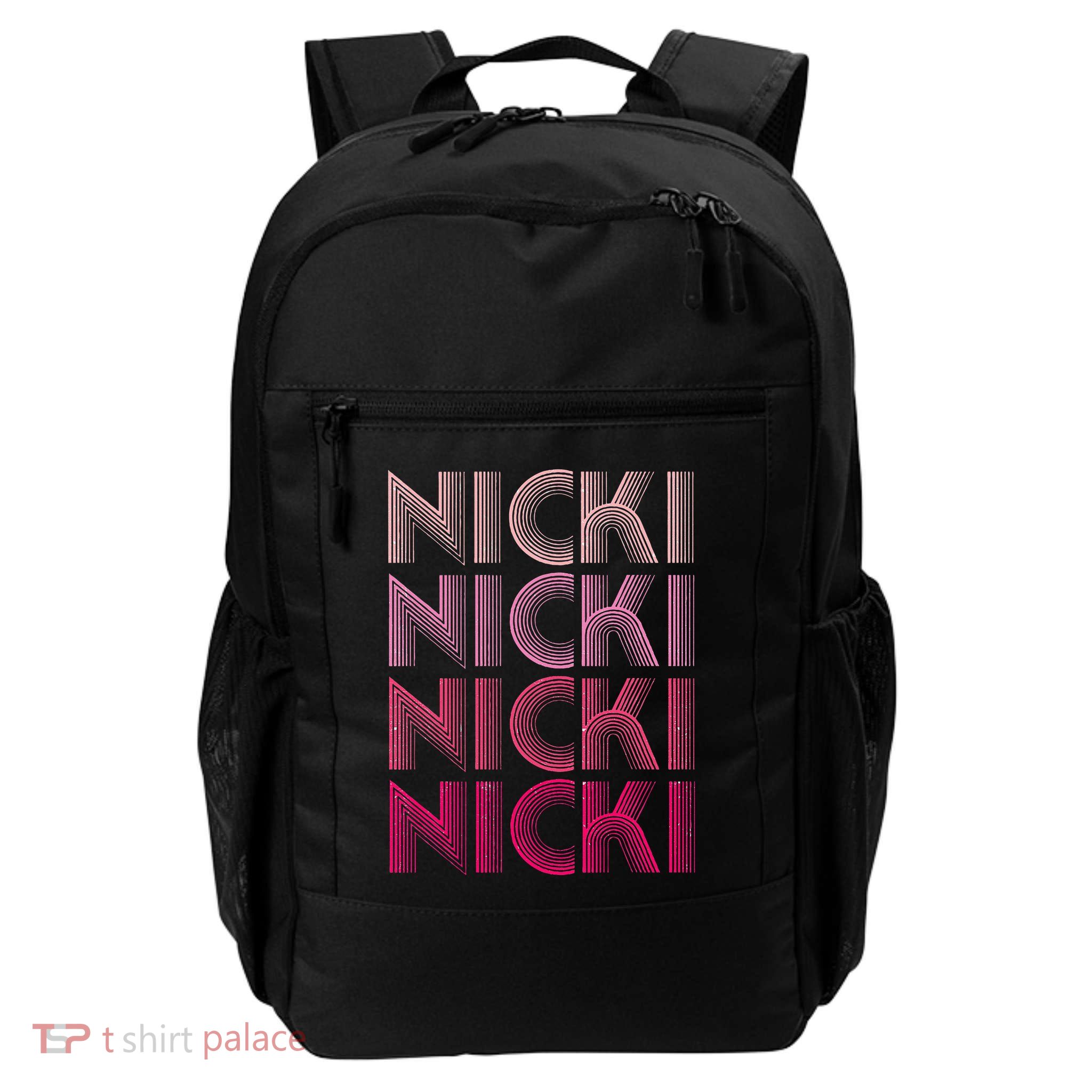 Personalized Name Nicki I Love Nicki Retro Backpack