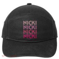 Personalized Name Nicki I Love Nicki Retro 7-Panel Snapback Hat
