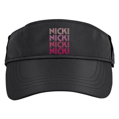 Personalized Name Nicki I Love Nicki Retro Adult Drive Performance Visor