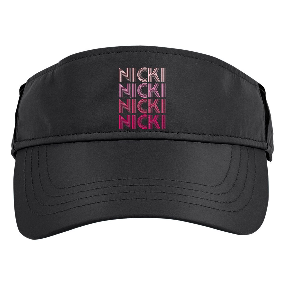 Personalized Name Nicki I Love Nicki Retro Adult Drive Performance Visor