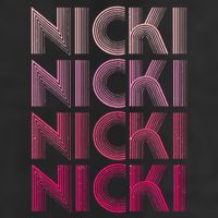 Personalized Name Nicki I Love Nicki Retro 25L Jumbo Tote