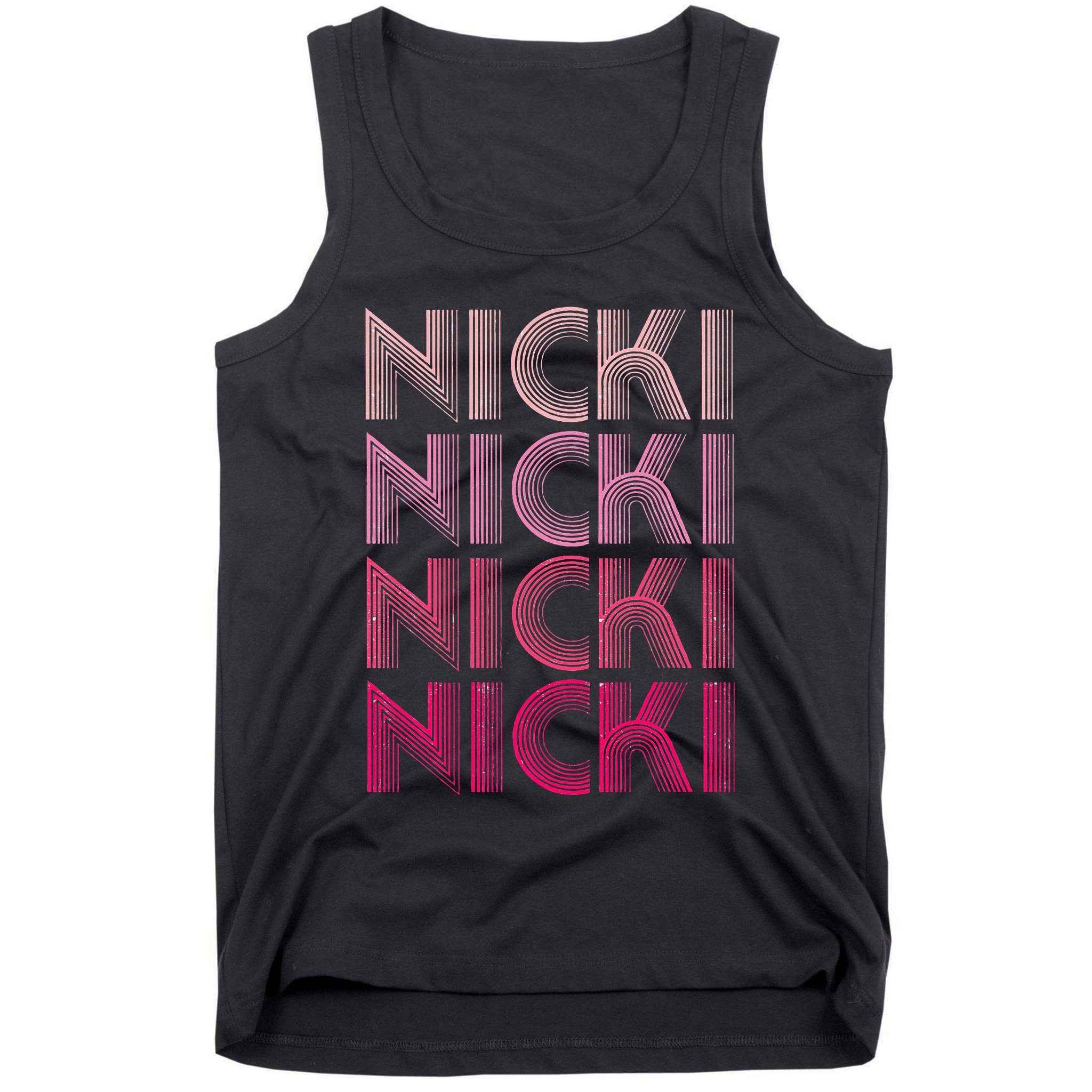 Personalized Name Nicki I Love Nicki Retro Tank Top