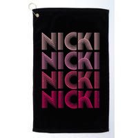 Personalized Name Nicki I Love Nicki Retro Golf Towel
