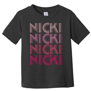 Personalized Name Nicki I Love Nicki Retro Toddler T-Shirt