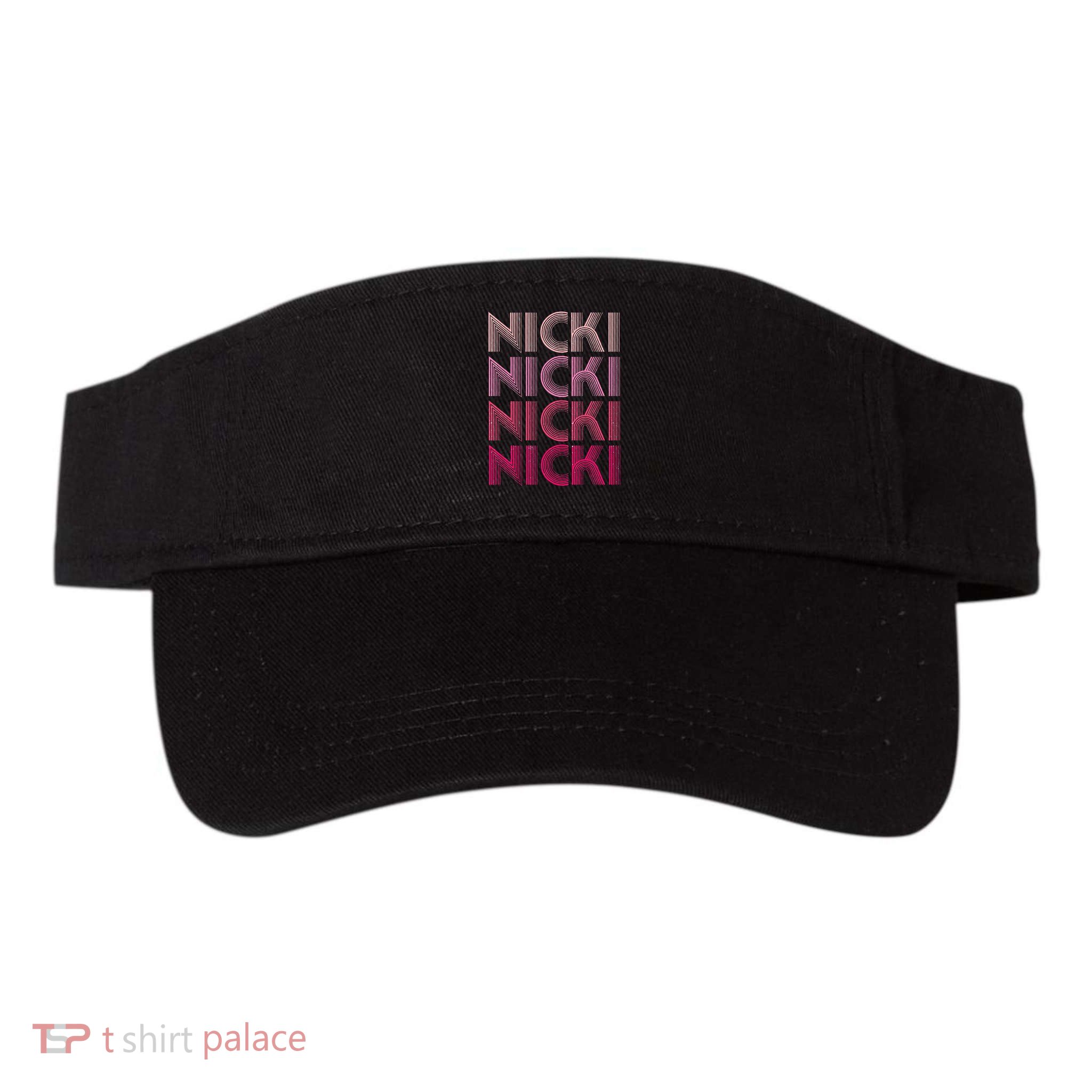 Personalized Name Nicki I Love Nicki Retro Visor
