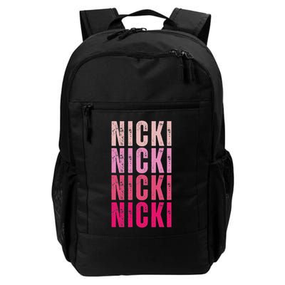 Personalized Name Nicki I Love Nicki Vintage Backpack