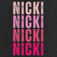 Personalized Name Nicki I Love Nicki Vintage Beanie