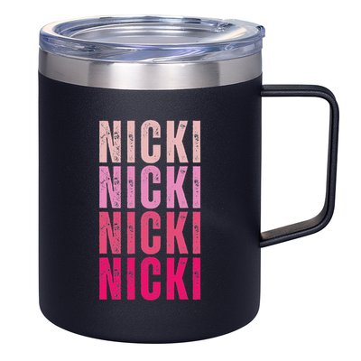 Personalized Name Nicki I Love Nicki Vintage 12oz Stainless Steel Coffee Mug
