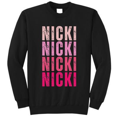 Personalized Name Nicki I Love Nicki Vintage Tall Sweatshirt