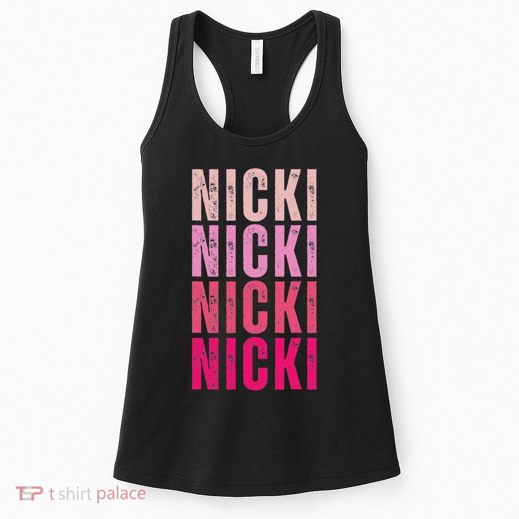Personalized Name Nicki I Love Nicki Vintage Womens Tank Top