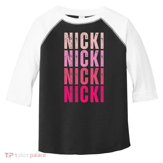 Personalized Name Nicki I Love Nicki Vintage Toddler Fine Jersey T-Shirt