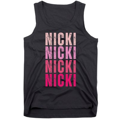 Personalized Name Nicki I Love Nicki Vintage Tank Top