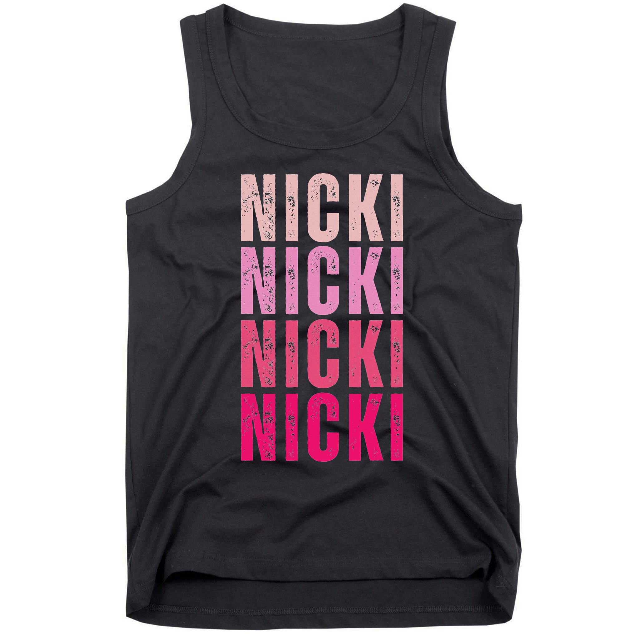 Personalized Name Nicki I Love Nicki Vintage Tank Top