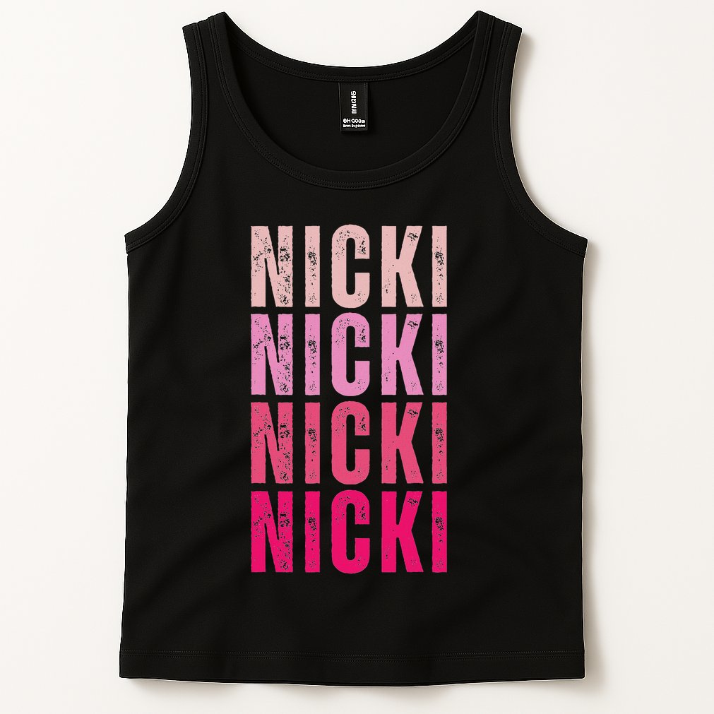 Personalized Name Nicki I Love Nicki Vintage Tank Top