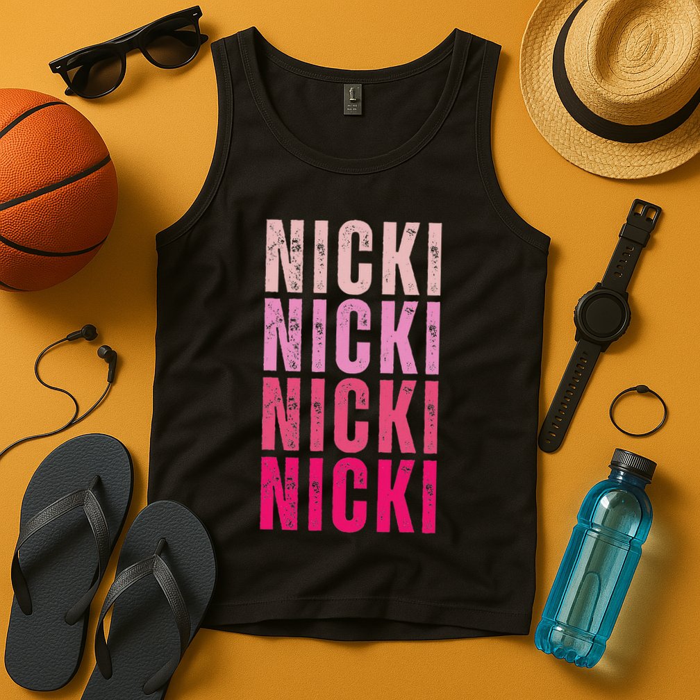 Personalized Name Nicki I Love Nicki Vintage Tank Top