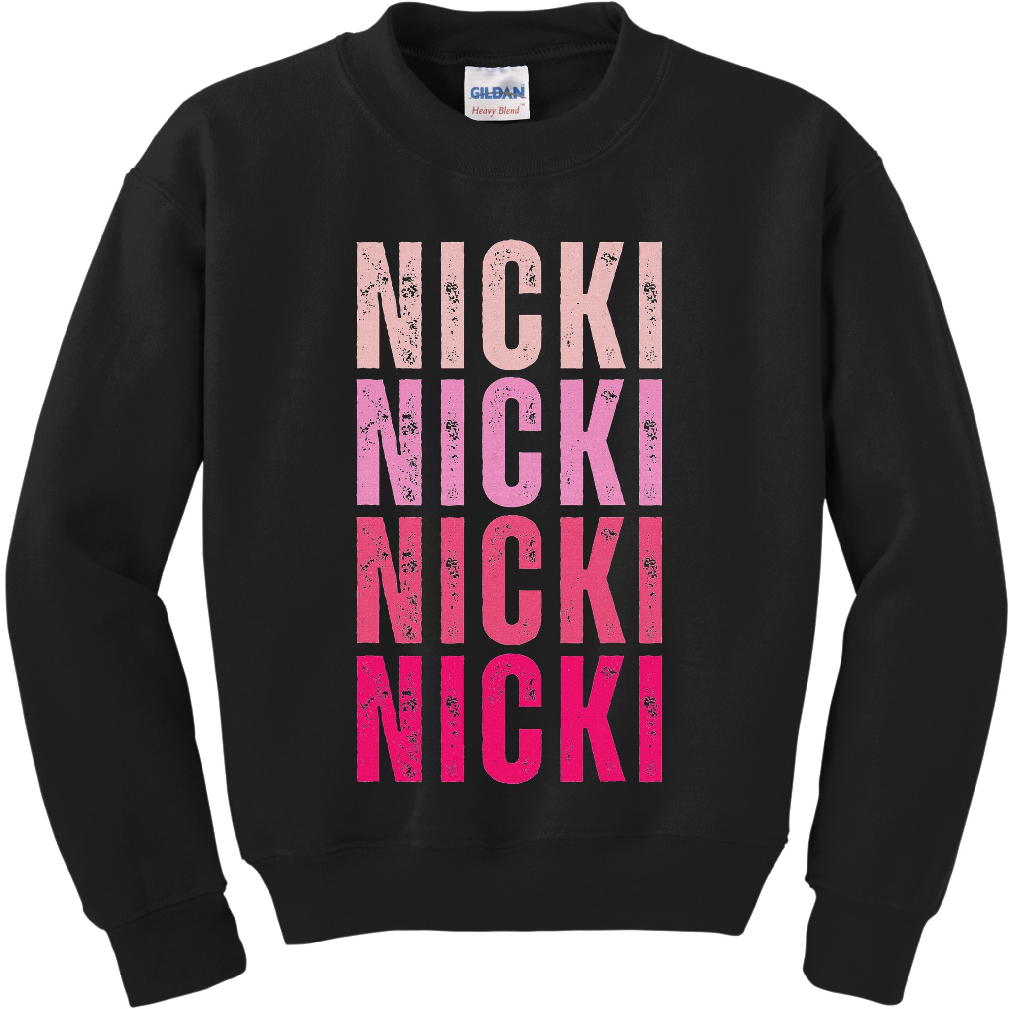 Personalized Name Nicki I Love Nicki Vintage Kids Sweatshirt