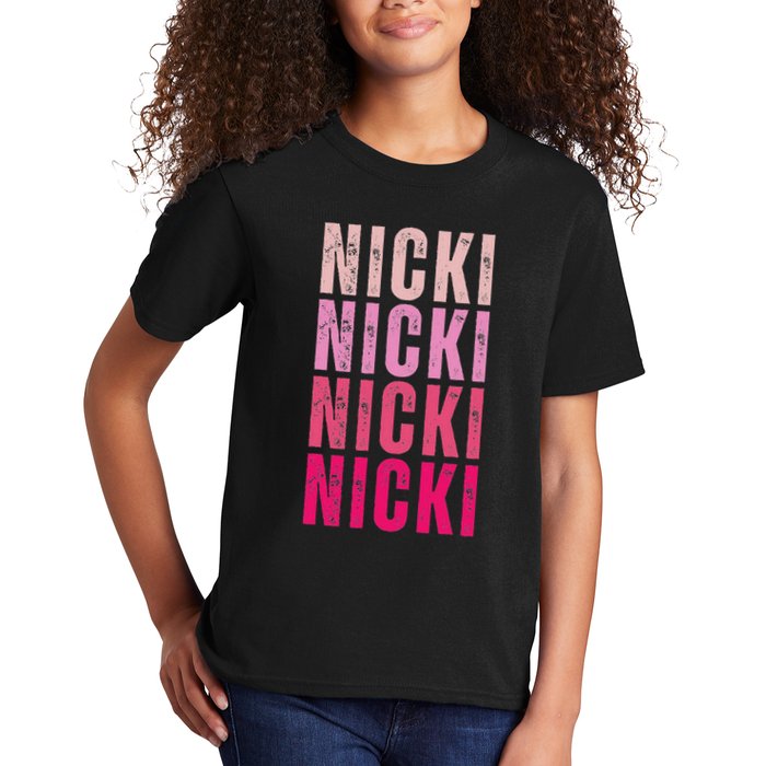 Personalized Name Nicki I Love Nicki Vintage Kids T-Shirt